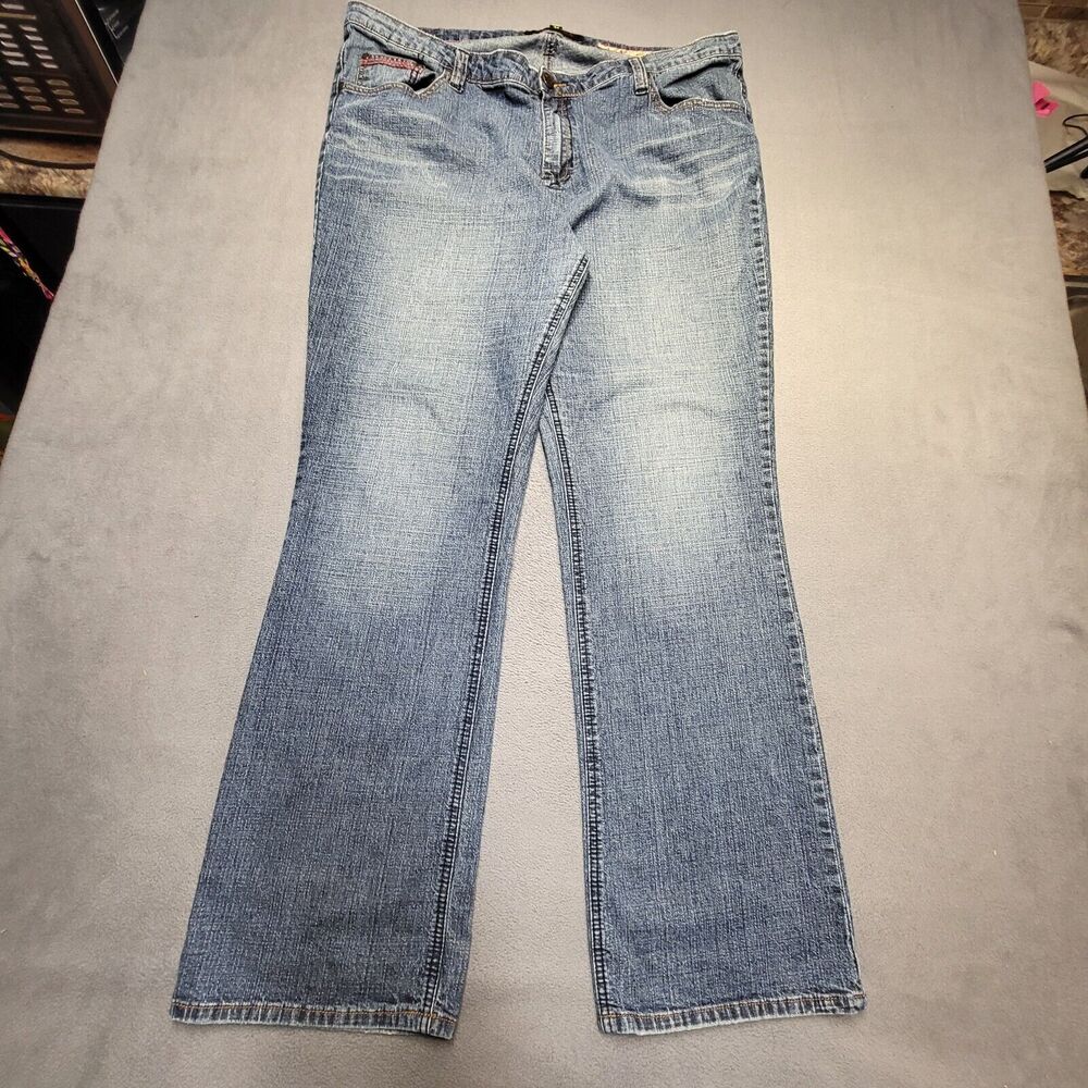 Dollhouse Jeans Juniors 21 Blue Boot Cut Distressed Stretch Denim